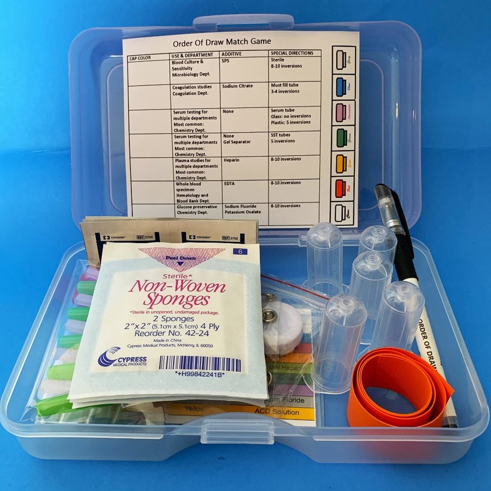 Phlebotomy Order Of Draw Study Kit NEW